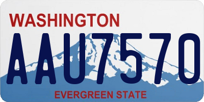 WA license plate AAU7570