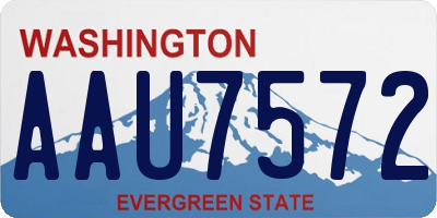 WA license plate AAU7572