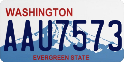 WA license plate AAU7573