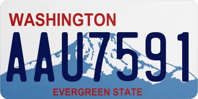 WA license plate AAU7591