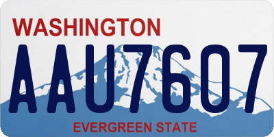 WA license plate AAU7607