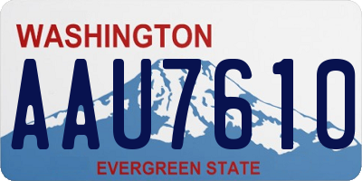 WA license plate AAU7610