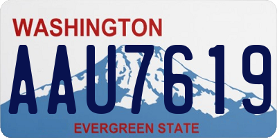 WA license plate AAU7619