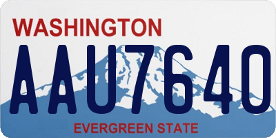 WA license plate AAU7640