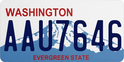 WA license plate AAU7646