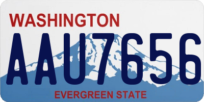 WA license plate AAU7656