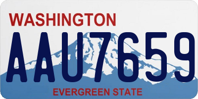WA license plate AAU7659