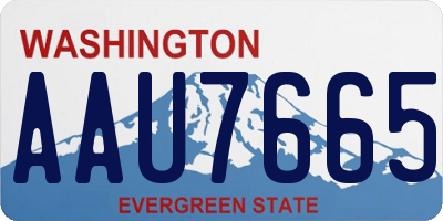 WA license plate AAU7665