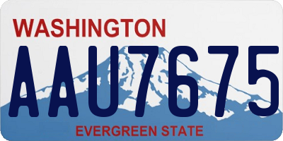 WA license plate AAU7675