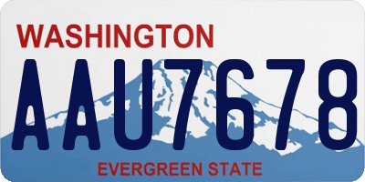 WA license plate AAU7678