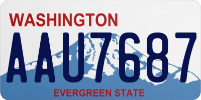 WA license plate AAU7687