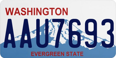 WA license plate AAU7693