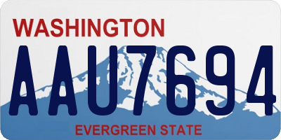 WA license plate AAU7694