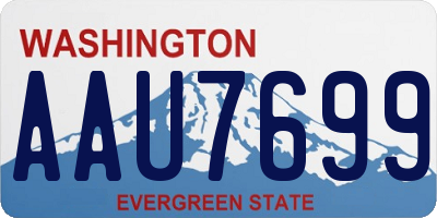 WA license plate AAU7699