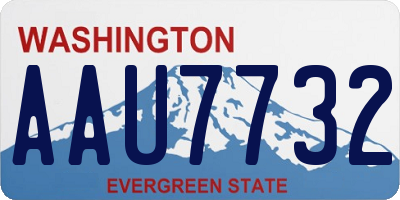 WA license plate AAU7732