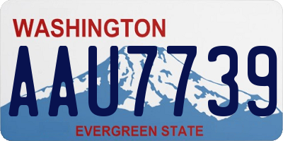 WA license plate AAU7739