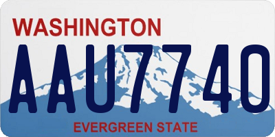 WA license plate AAU7740