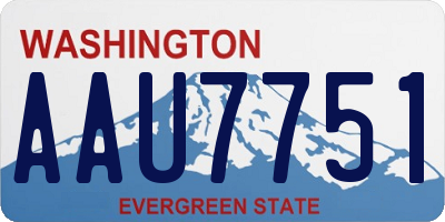 WA license plate AAU7751