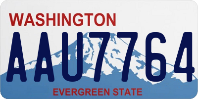 WA license plate AAU7764