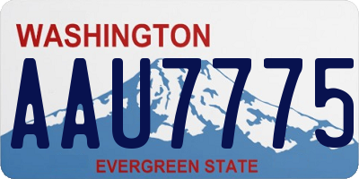 WA license plate AAU7775