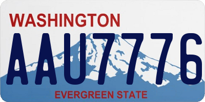 WA license plate AAU7776