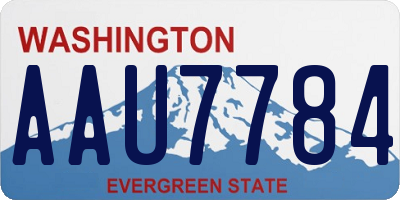 WA license plate AAU7784