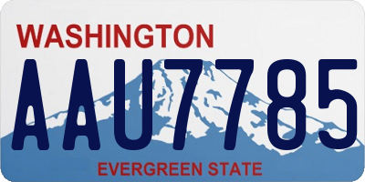 WA license plate AAU7785