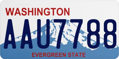 WA license plate AAU7788