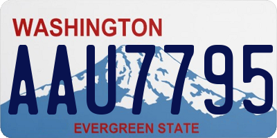 WA license plate AAU7795