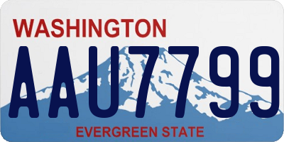 WA license plate AAU7799