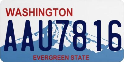 WA license plate AAU7816