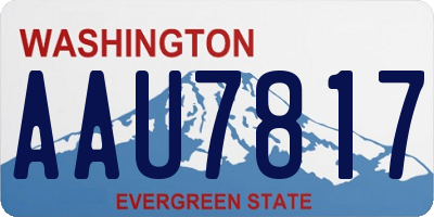 WA license plate AAU7817
