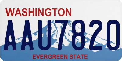 WA license plate AAU7820