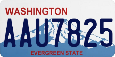WA license plate AAU7825