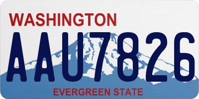 WA license plate AAU7826