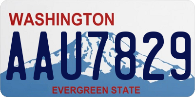 WA license plate AAU7829