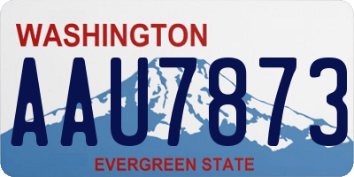 WA license plate AAU7873