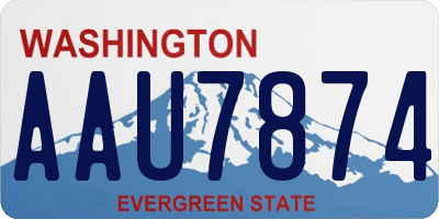 WA license plate AAU7874