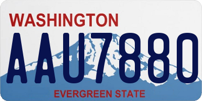 WA license plate AAU7880