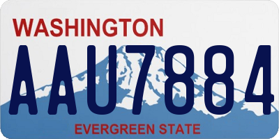 WA license plate AAU7884