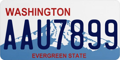 WA license plate AAU7899