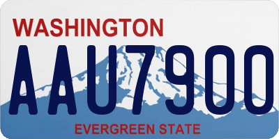 WA license plate AAU7900
