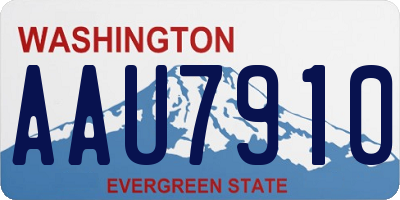 WA license plate AAU7910