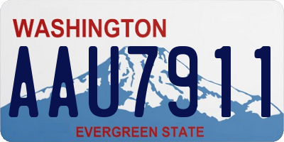WA license plate AAU7911