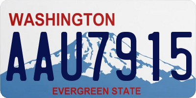 WA license plate AAU7915