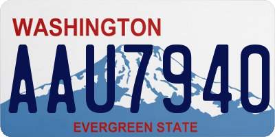 WA license plate AAU7940