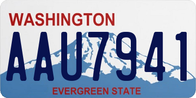 WA license plate AAU7941