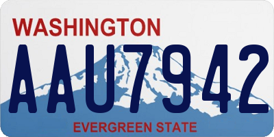 WA license plate AAU7942