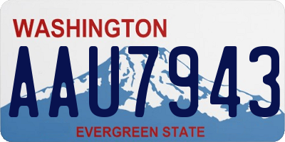 WA license plate AAU7943