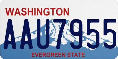 WA license plate AAU7955